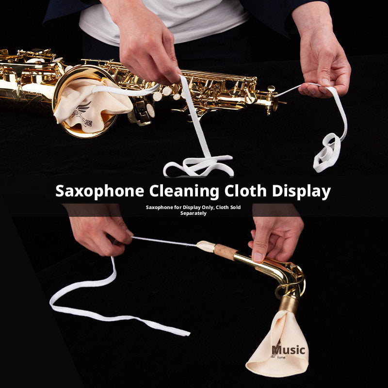 Universal Alto & Tenor Sax Cleaning Cloth Kit – Suede Wipes for Inner Chamber, Moisture & Saliva