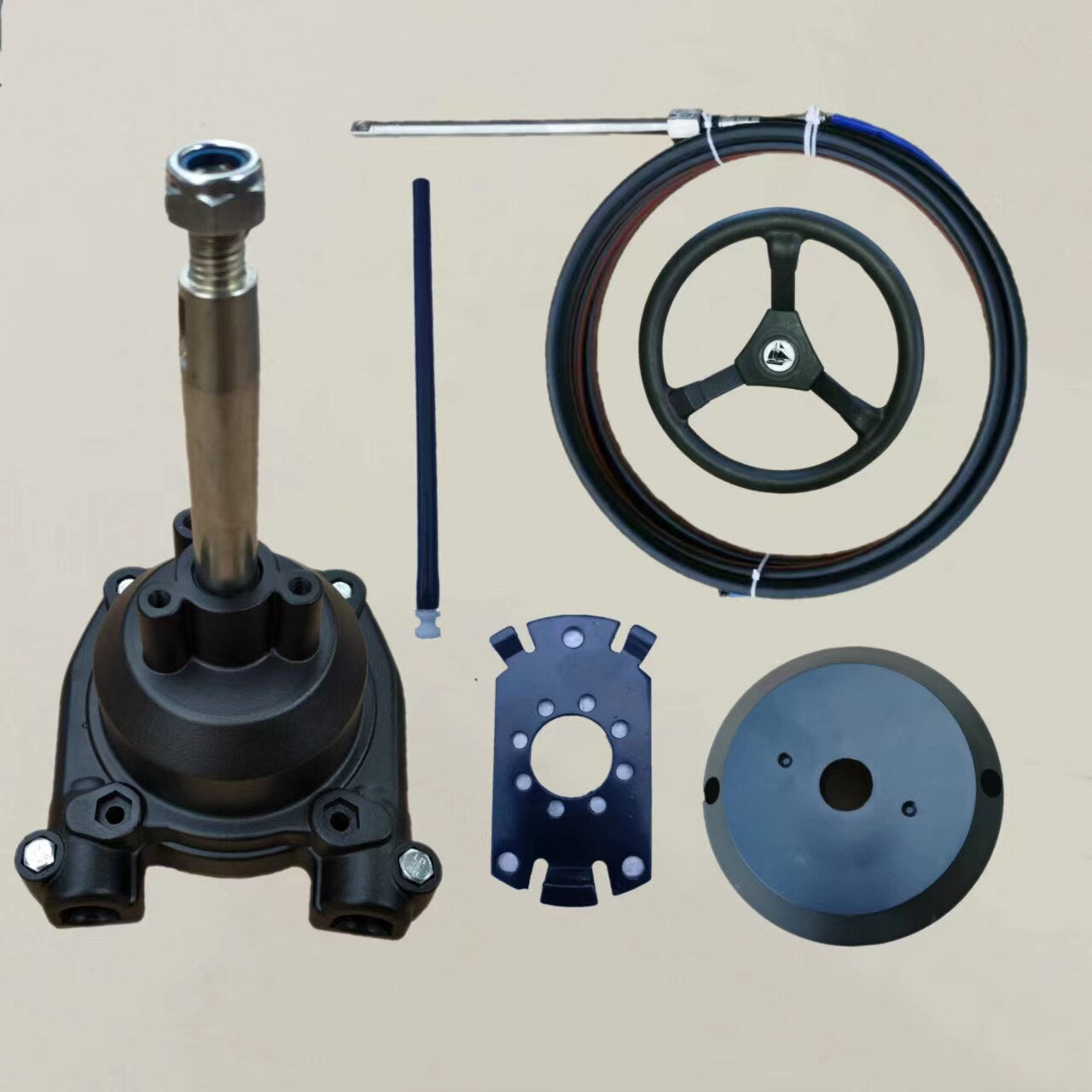 Marine Rotary Steering System & Cable — Planetary Gear Helm Kit or Cable-Only for Outboard Boats