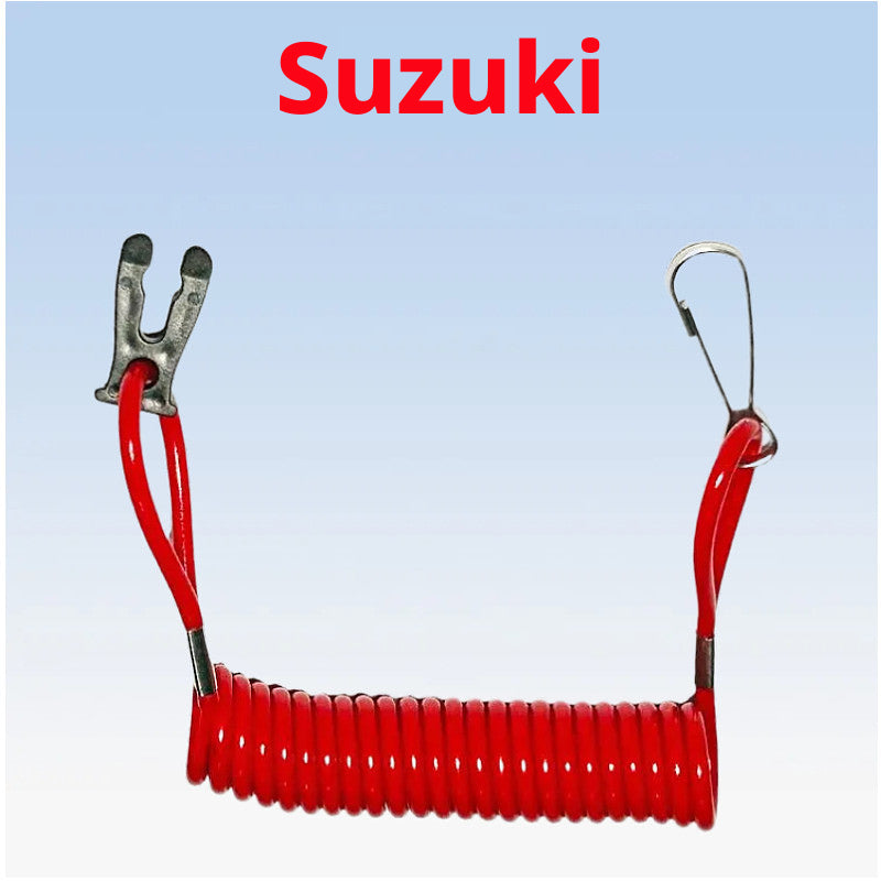 Outboard Motor Kill Switch Safety Lanyard – Emergency Stop Tether for Yamaha, Honda, Suzuki, Mercury & More