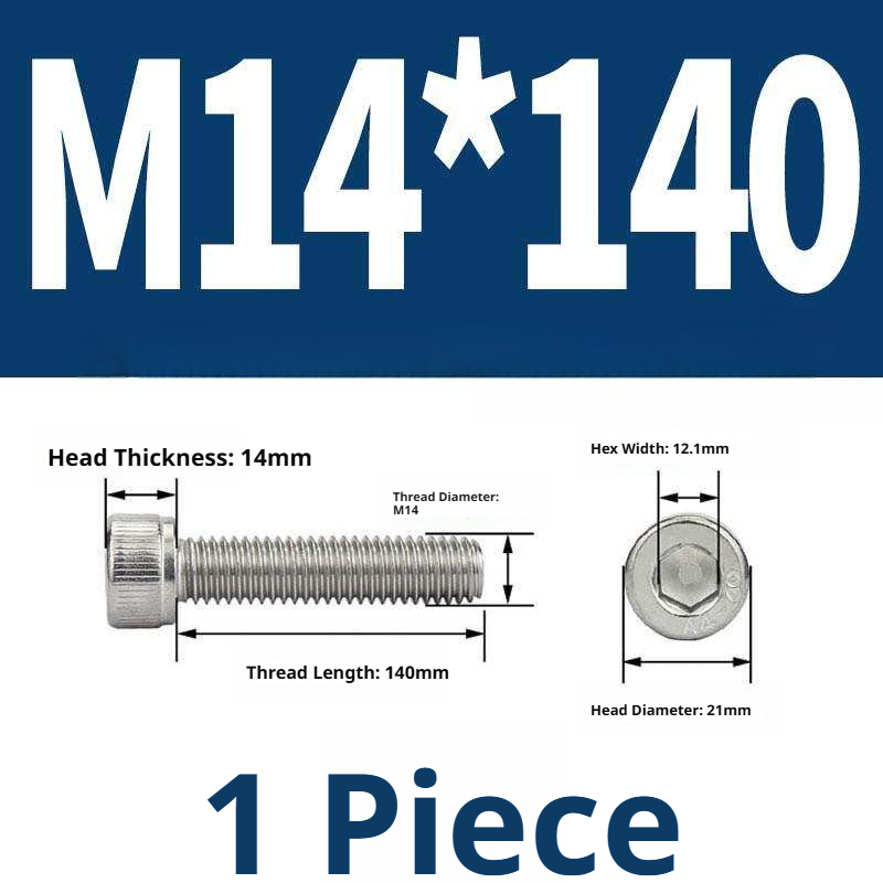 316 Stainless Steel Socket Head Cap Screws – Hex Allen Bolt, M2–M20, GB/T Standard, 4.8 Grade