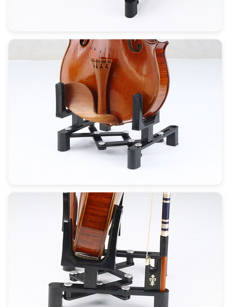 Foldable Violin Stand with Bow Holder – Portable Display Rack for Violin (Black or Red)