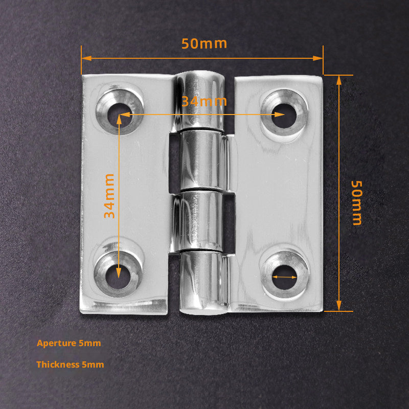Marine 316 Stainless Steel Hinges - Heavy Duty Boat Hatch & Cabinet Hardware 1.5 Inch 3 Hole & 38mm 50mm 2 Hole Options