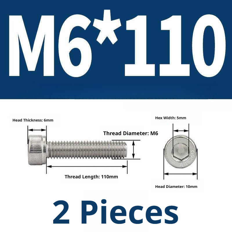 316 Stainless Steel Socket Head Cap Screws – Hex Allen Bolt, M2–M20, GB/T Standard, 4.8 Grade