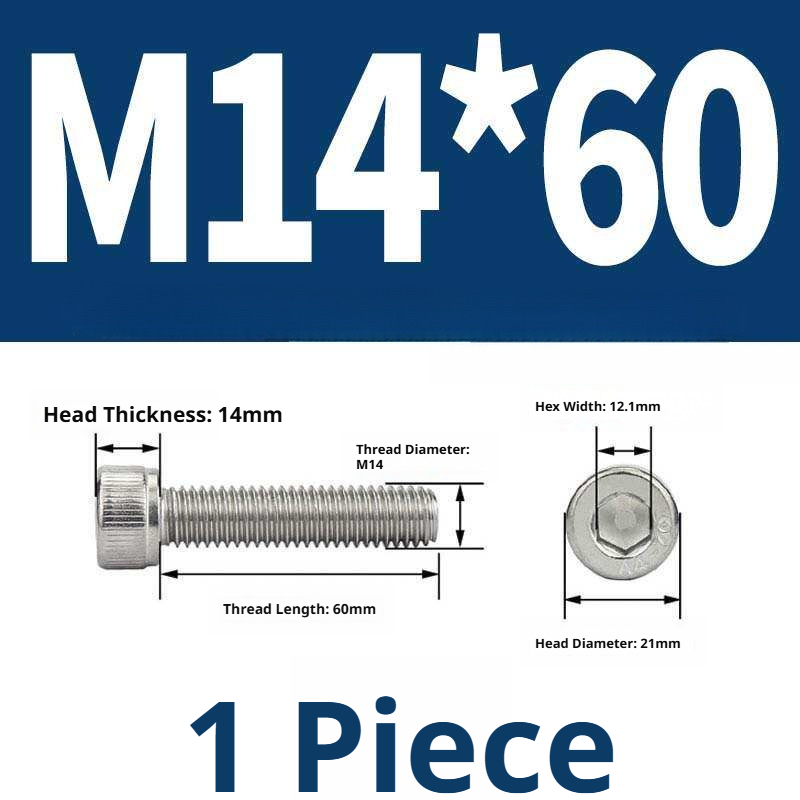 316 Stainless Steel Socket Head Cap Screws – Hex Allen Bolt, M2–M20, GB/T Standard, 4.8 Grade