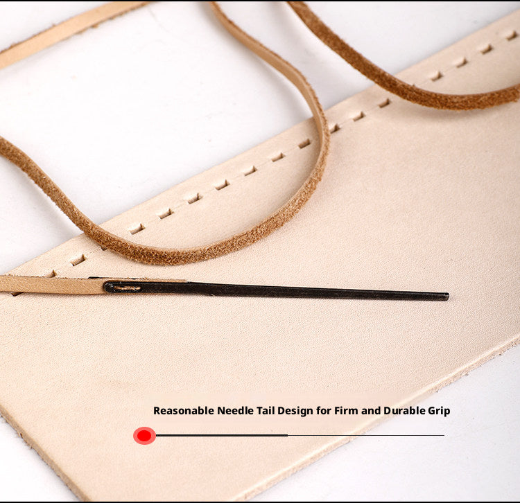 Woven Leather Cord Needle – 56mm Flat Cord Weaving Needle for 3mm Leather Rope (10 Pack)