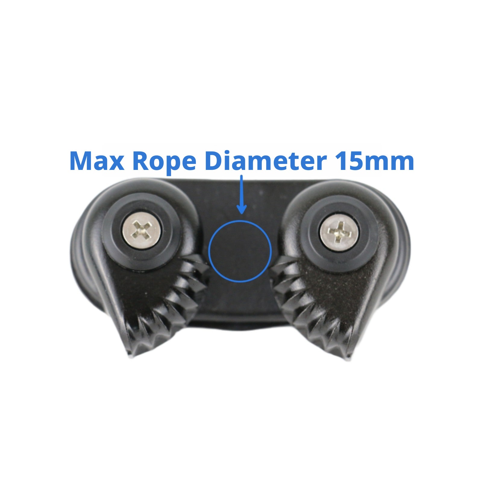 Aluminum Rope Clamcleat for Sailboats, Kayaks & Yachts – Jam Cleat Line Gripper with Nylon Base