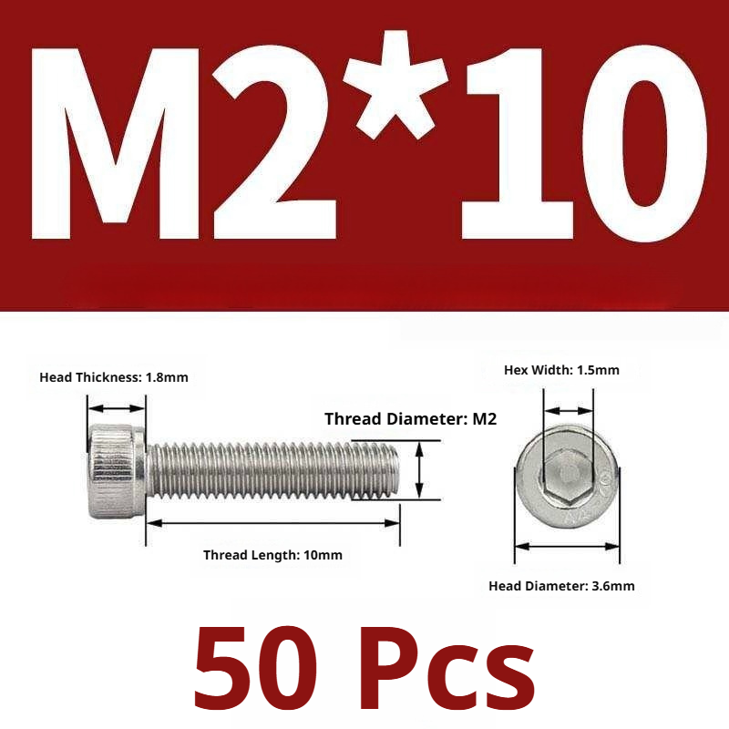 316 Stainless Steel Socket Head Cap Screws – Hex Allen Bolt, M2–M20, GB/T Standard, 4.8 Grade
