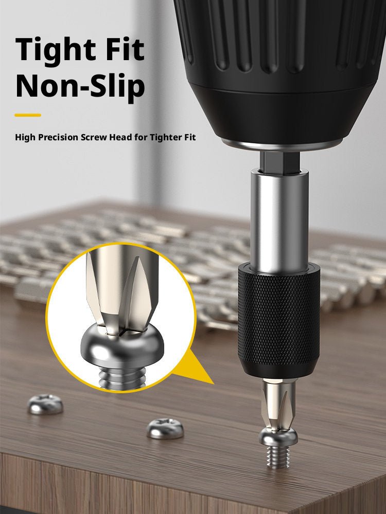 Mankesi S2 Steel Short Magnetic Screwdriver Bit Set – Phillips, Slotted, Hex & Torx Bits for Electric Drills & Hand Tools - HomeDIYer