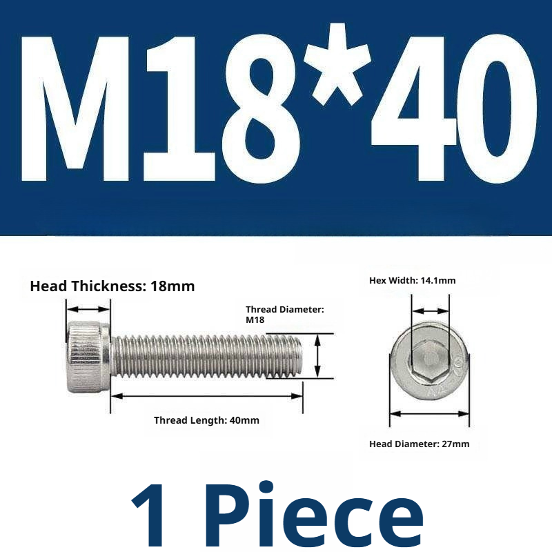 316 Stainless Steel Socket Head Cap Screws – Hex Allen Bolt, M2–M20, GB/T Standard, 4.8 Grade