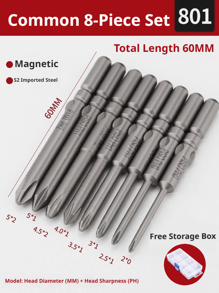 S2 Steel Magnetic Screwdriver Bit Set – Extended 5mm/6mm Bits for Laptop, PC & Electronics Repair - HomeDIYer