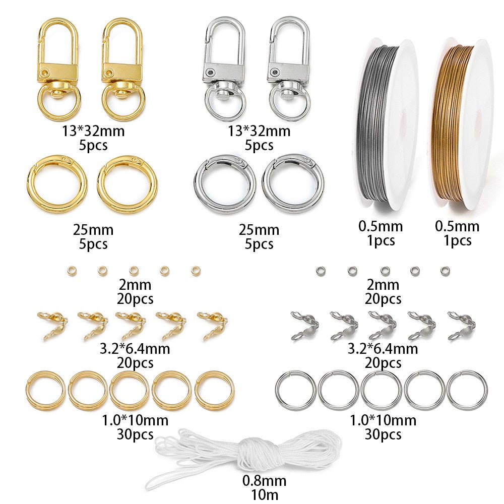All - in - One DIY Jewelry Making Kit – 380+ Pcs Beading Supplies with Pliers, Findings, Beads & Storage Box for Bracelet, Necklace, Earring Crafting (Gold / Silver / Bronze) - HomeDIYer