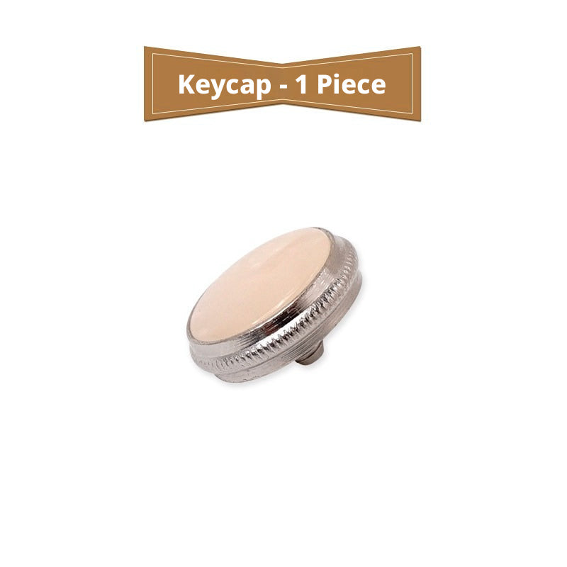 Trumpet Key Button Covers – Mica Sheet + Alloy Cap, 3.9mm Inner Diameter (Single or 3‑Pack)