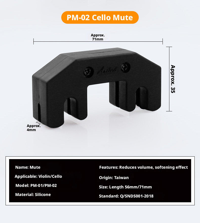 ARTINO Silicone Practice Mute – Violin (PM-01) & Cello (PM-02) – Quiet Practice Without Disturbing Others