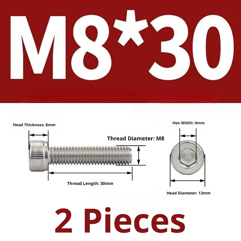 316 Stainless Steel Socket Head Cap Screws – Hex Allen Bolt, M2–M20, GB/T Standard, 4.8 Grade