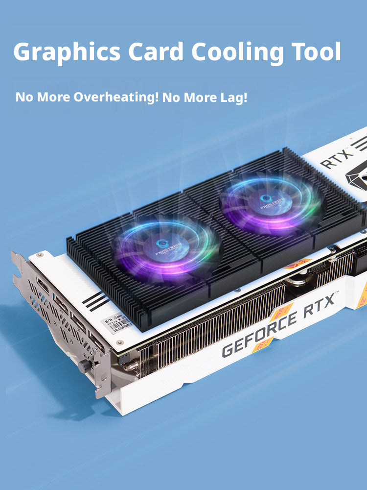 GPU Backplate Cooler with Dual Ball-Bearing Fans for RTX 3070 3080 3090
