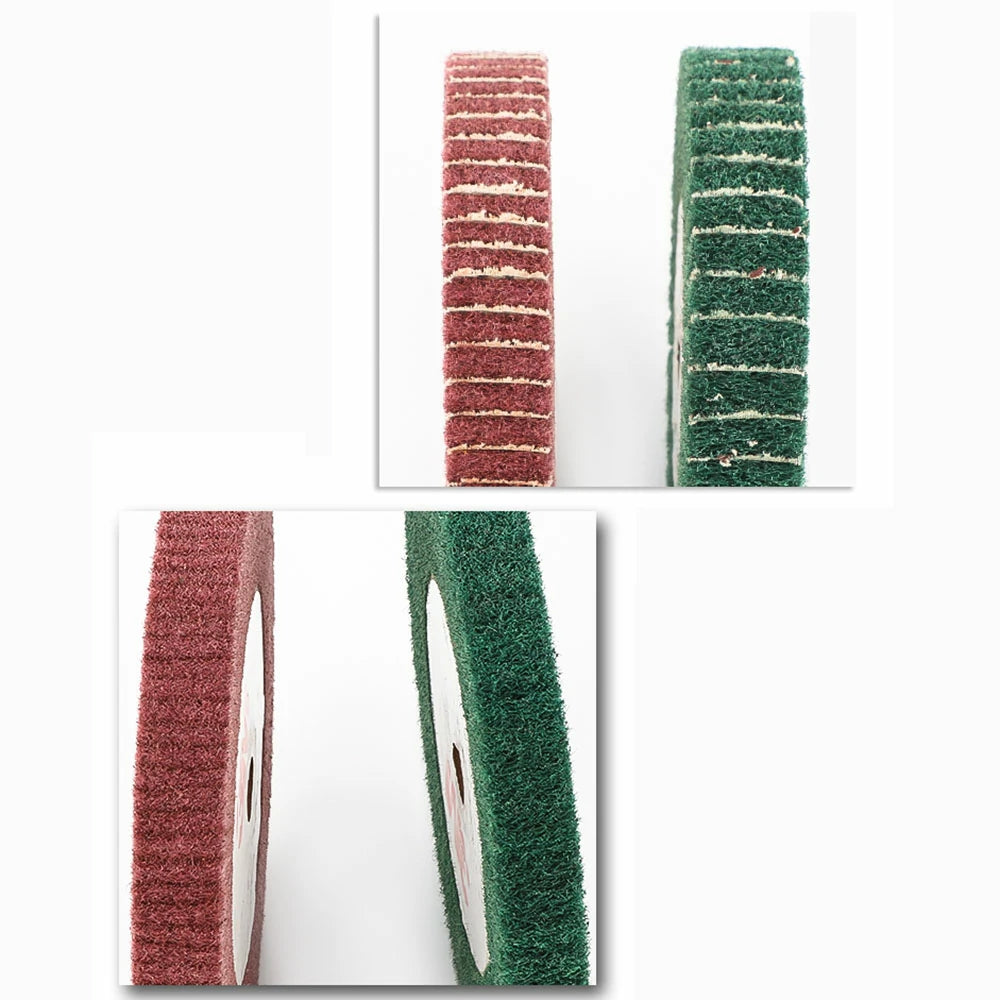 150/200/250/300mm Nylon Fibre Flap Wheel Polishing Sanding Discs Pads Abrasive Green/Red