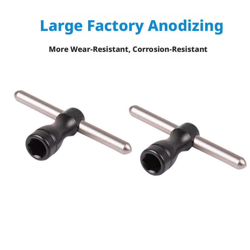 CNC M5 Propeller Nut Wrench – 6061-T6 Aluminum Socket Tool for 2205 2207 FPV Motors, Black & Silver