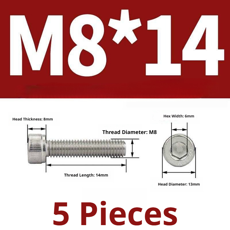 316 Stainless Steel Socket Head Cap Screws – Hex Allen Bolt, M2–M20, GB/T Standard, 4.8 Grade