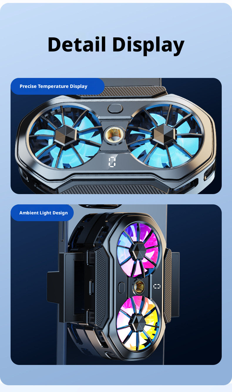 Dual-Core Semiconductor Phone Cooler for Gaming & Live Streaming