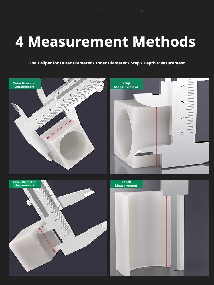 Stainless Steel Vernier Caliper – 0.02mm Precision, 150/200/300mm
