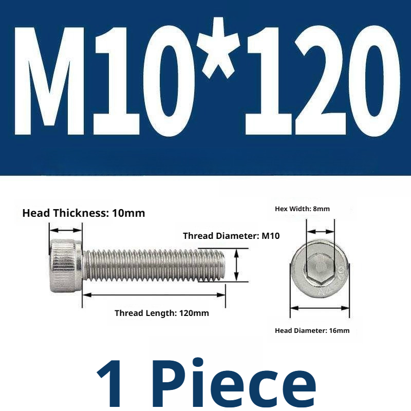 316 Stainless Steel Socket Head Cap Screws – Hex Allen Bolt, M2–M20, GB/T Standard, 4.8 Grade