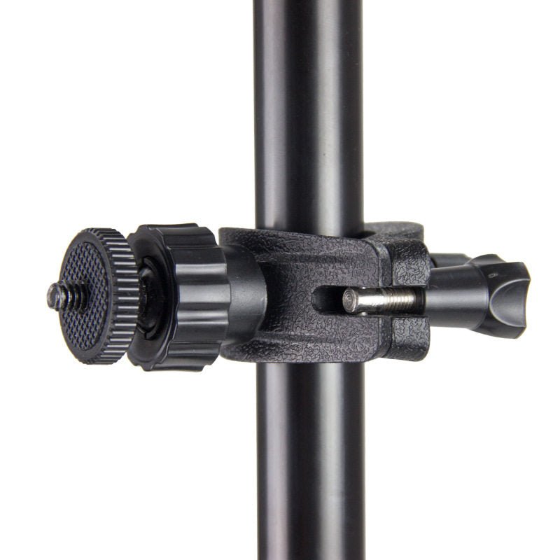 Bike Handlebar Clamp Mount with 1/4" Ball Head — 360° Rotating, Fits 15–30mm Tubes - HomeDIYer
