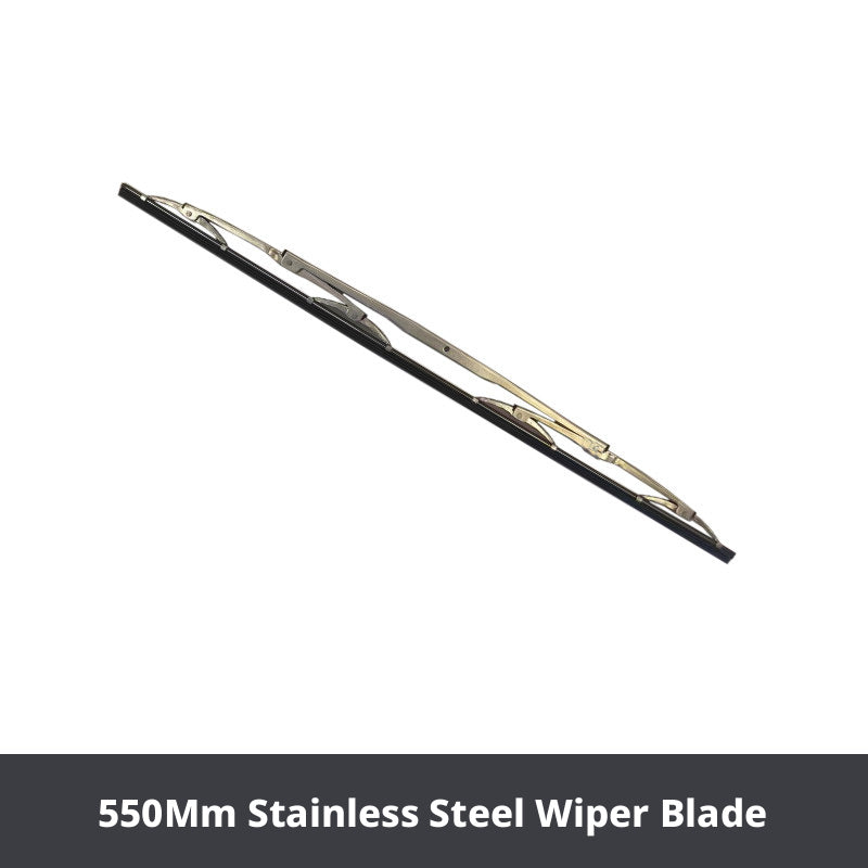 Marine Windshield Wiper Kit – 316 Stainless Steel Wiper Motor, Blade, Arm & Switch for Yachts, Sailboats & Cargo Ships, 12V / 24V