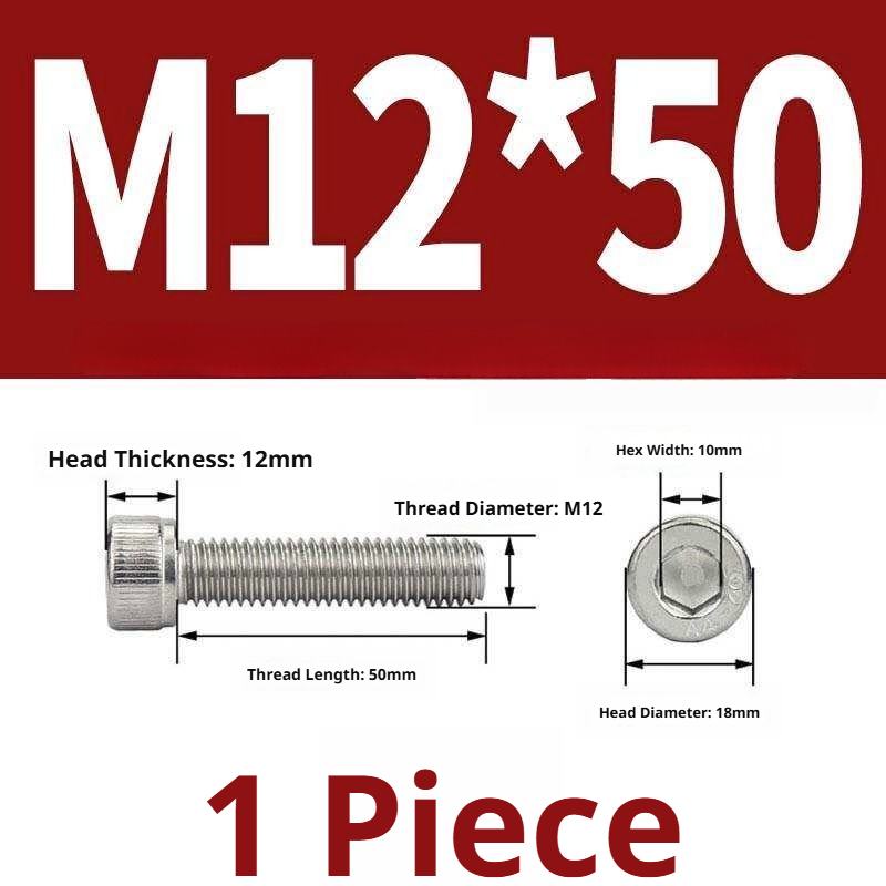 316 Stainless Steel Socket Head Cap Screws – Hex Allen Bolt, M2–M20, GB/T Standard, 4.8 Grade