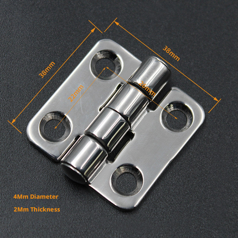 Marine 316 Stainless Steel Hinges - Heavy Duty Boat Hatch & Cabinet Hardware 1.5 Inch 3 Hole & 38mm 50mm 2 Hole Options