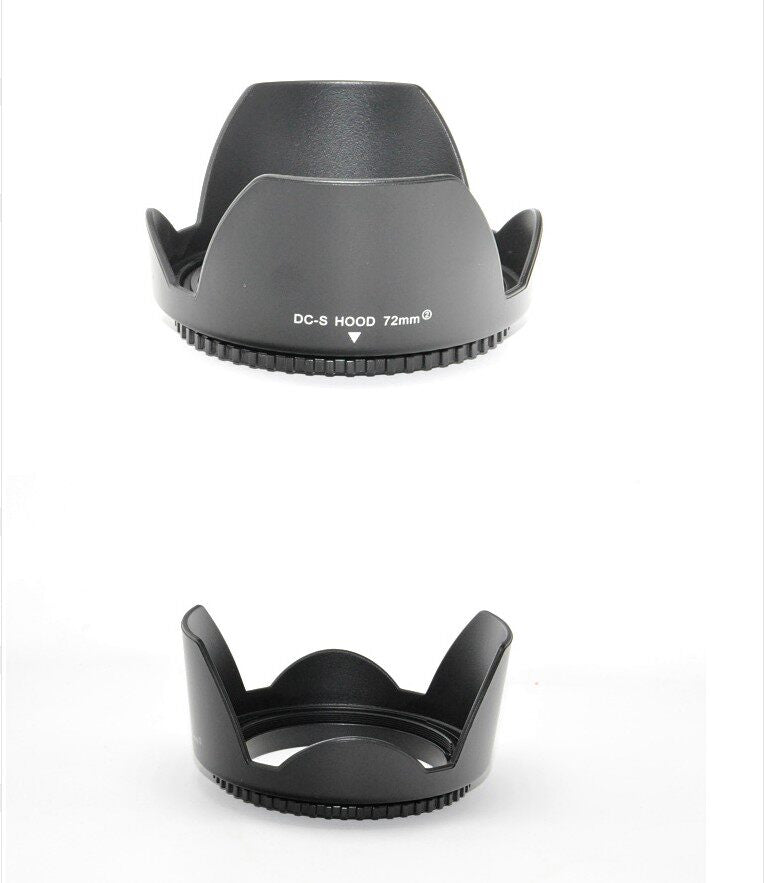 Universal Reversible Lens Hood — Screw - In Petal Design, 49–82mm Filter Thread, Fits Canon Nikon Sony Cameras - HomeDIYer