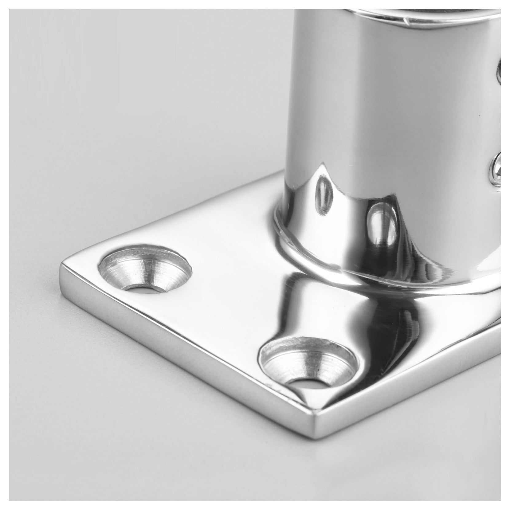 316 Stainless Steel 90-Degree Tube Flange Base – Marine Railing Stanchion Mount, 22–38mm
