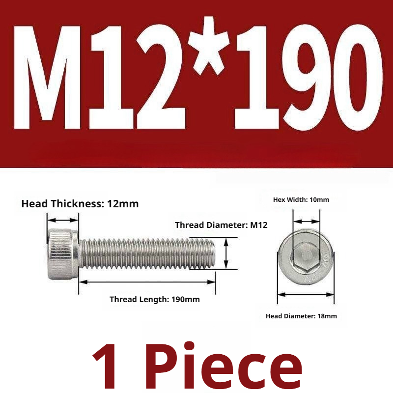 316 Stainless Steel Socket Head Cap Screws – Hex Allen Bolt, M2–M20, GB/T Standard, 4.8 Grade
