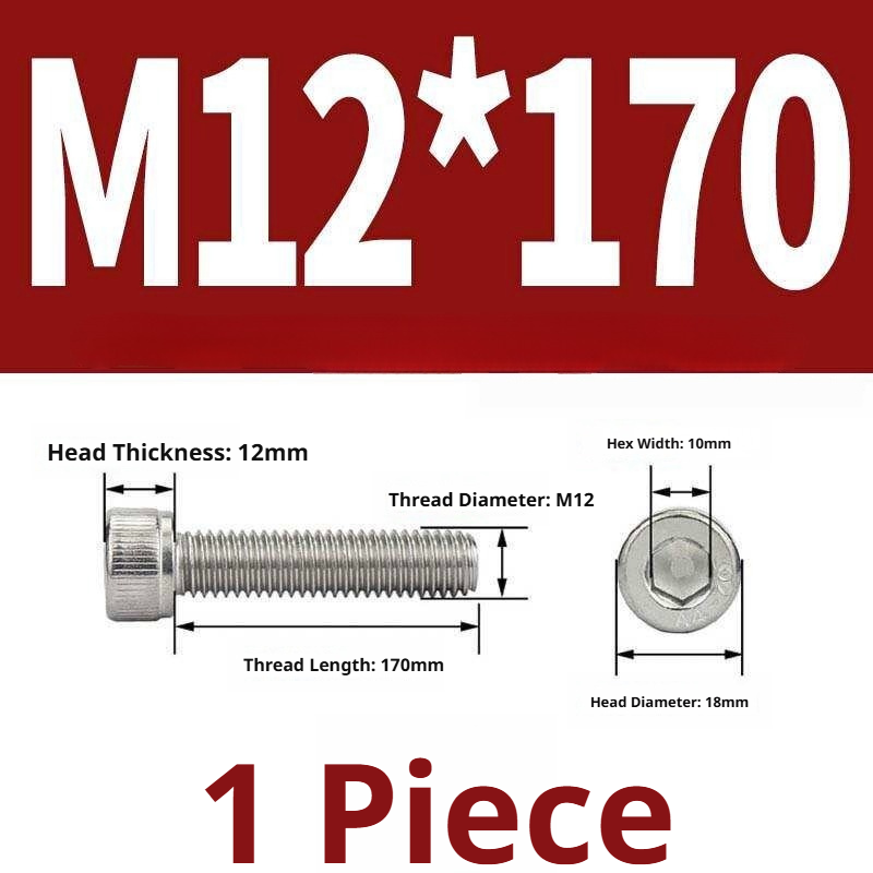 316 Stainless Steel Socket Head Cap Screws – Hex Allen Bolt, M2–M20, GB/T Standard, 4.8 Grade