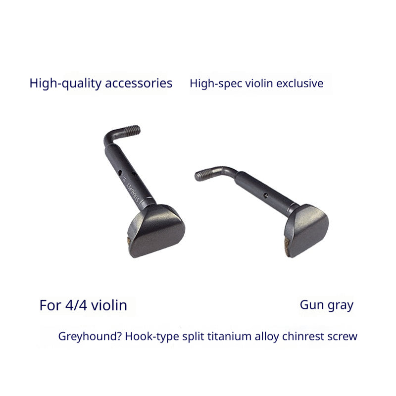Greyhound STRADPET Titanium Violin Chinrest Screw – Hook Type, 8.5g, Rust‑Free (4/4)