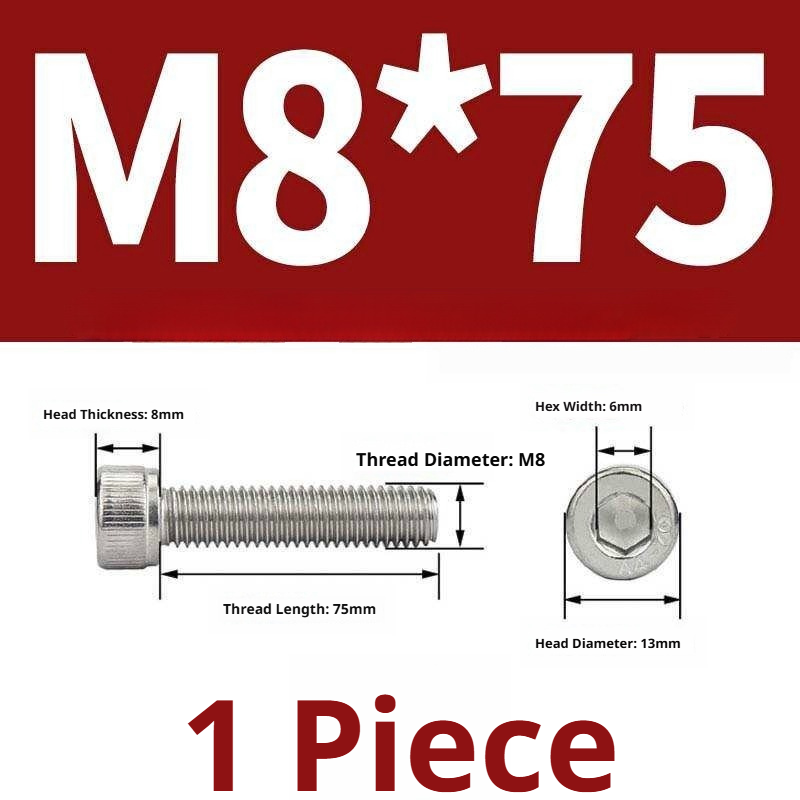 316 Stainless Steel Socket Head Cap Screws – Hex Allen Bolt, M2–M20, GB/T Standard, 4.8 Grade