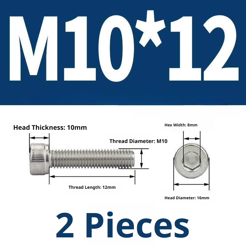 316 Stainless Steel Socket Head Cap Screws – Hex Allen Bolt, M2–M20, GB/T Standard, 4.8 Grade