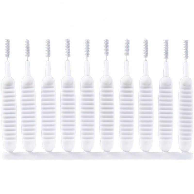 Phone Port Cleaning Brush – Spiral Nylon Bristle Micro Brush for Charging Port, Speaker Grille & USB Slot | 50 - Pack, 5 Linked Strips of 10 - HomeDIYer