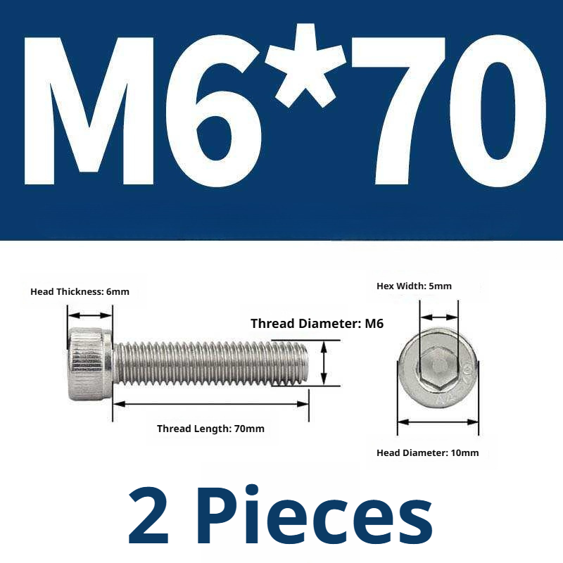 316 Stainless Steel Socket Head Cap Screws – Hex Allen Bolt, M2–M20, GB/T Standard, 4.8 Grade