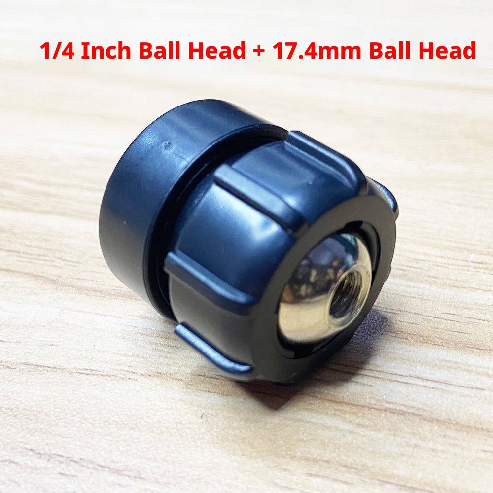 17mm Ball Head to 1/4" - 20 Screw Adapter — Ball Joint Converter for Camera Mounts & Monitor Brackets - HomeDIYer