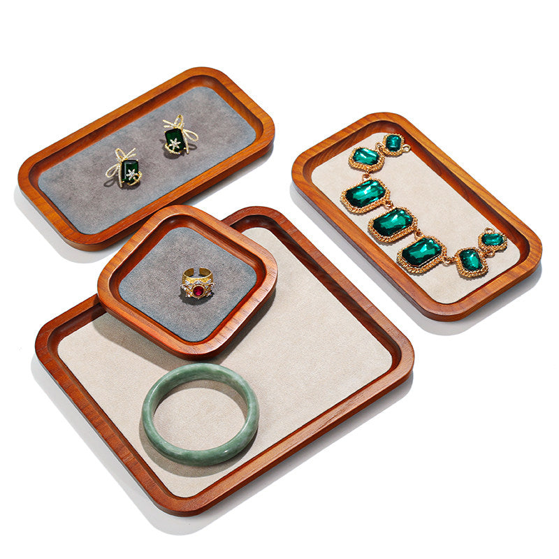 Premium Solid Wood Jewelry Display Trays for Photography & Organizing
