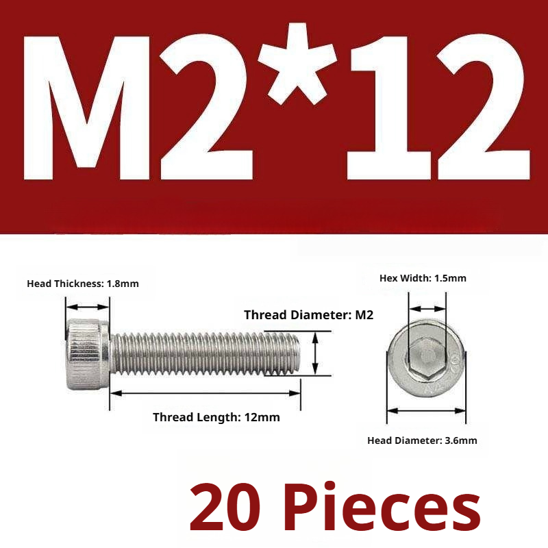 316 Stainless Steel Socket Head Cap Screws – Hex Allen Bolt, M2–M20, GB/T Standard, 4.8 Grade