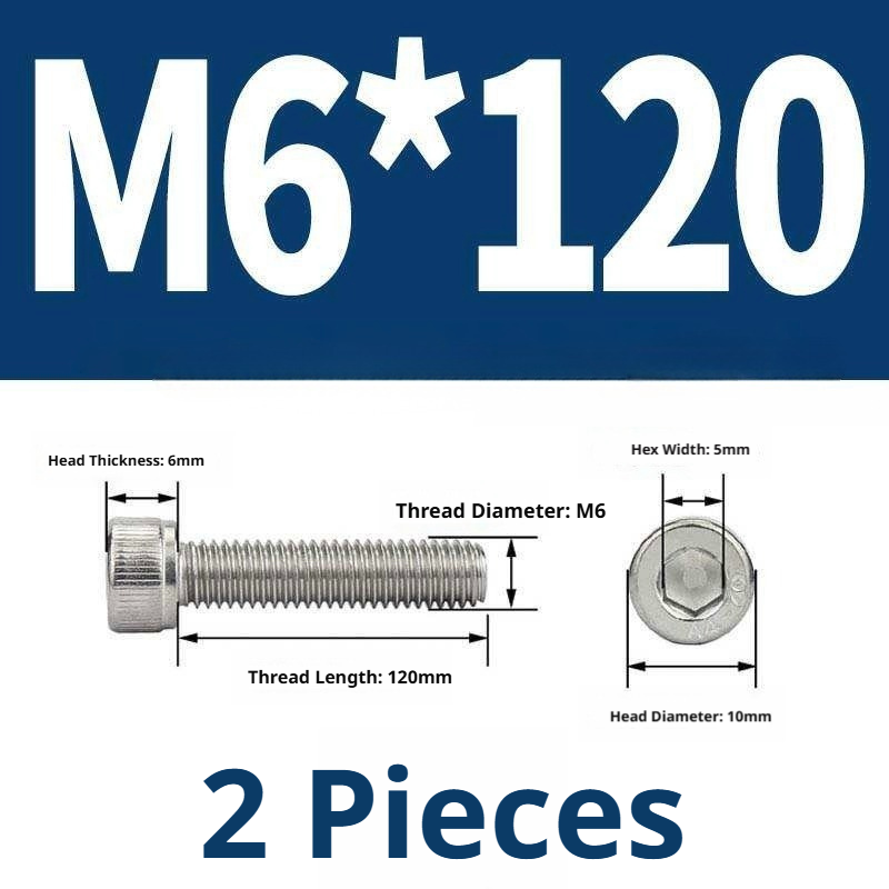 316 Stainless Steel Socket Head Cap Screws – Hex Allen Bolt, M2–M20, GB/T Standard, 4.8 Grade