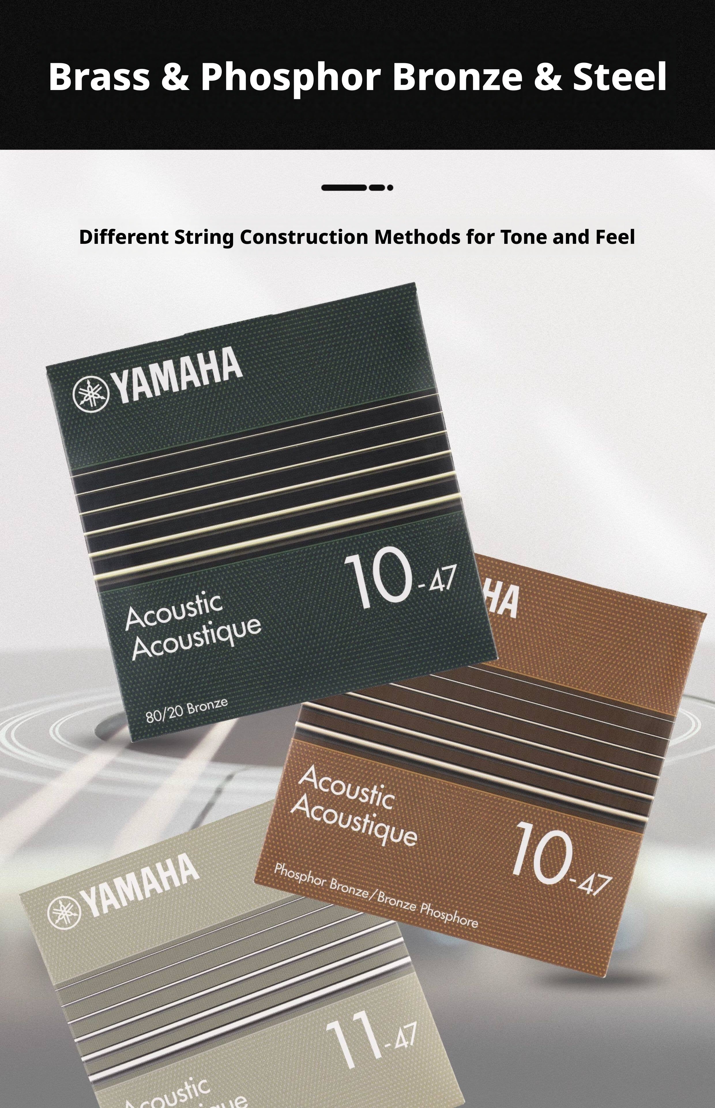 Yamaha GS Series Strings – Folk, Classical, Electric & Bass – Brass, Phosphor Bronze, Nickel, Nylon