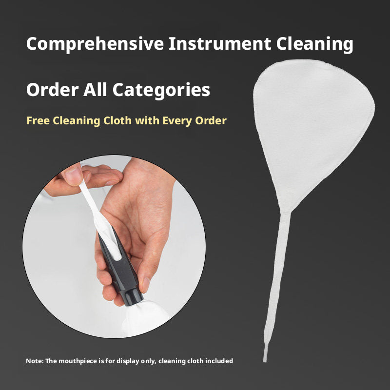 Universal Alto & Tenor Sax Cleaning Cloth Kit – Suede Wipes for Inner Chamber, Moisture & Saliva