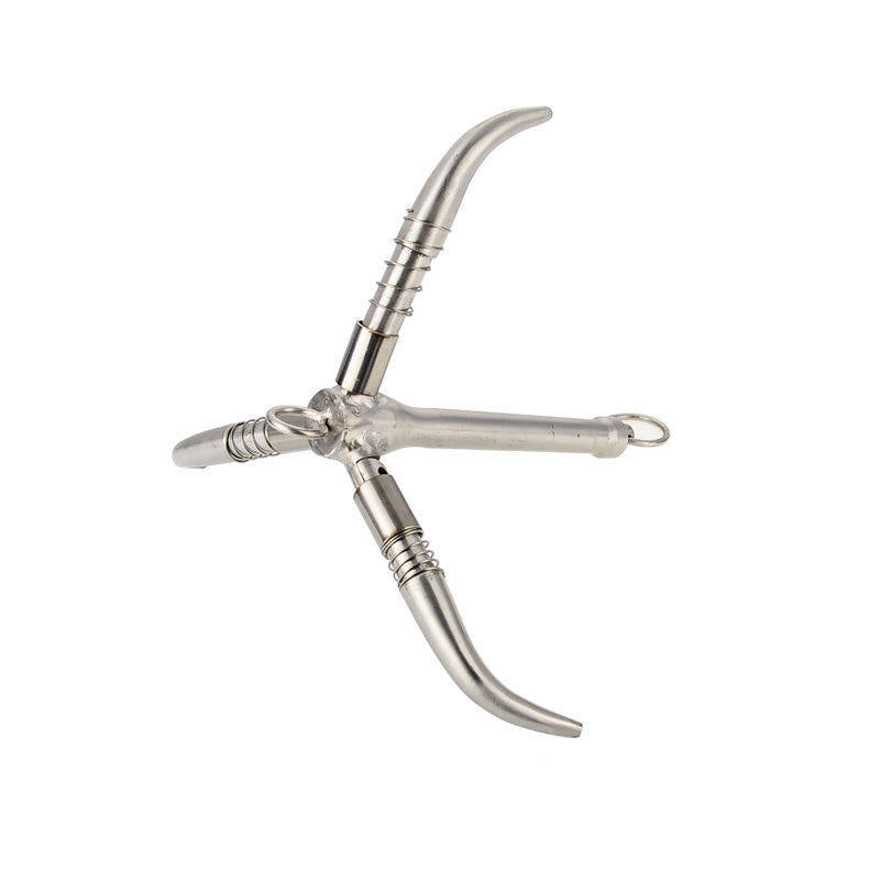 316 Stainless Steel Folding Marine Grappling Hook - 3 Prong Boat Anchor & Weed Hook for Yachts & Fishing Boats