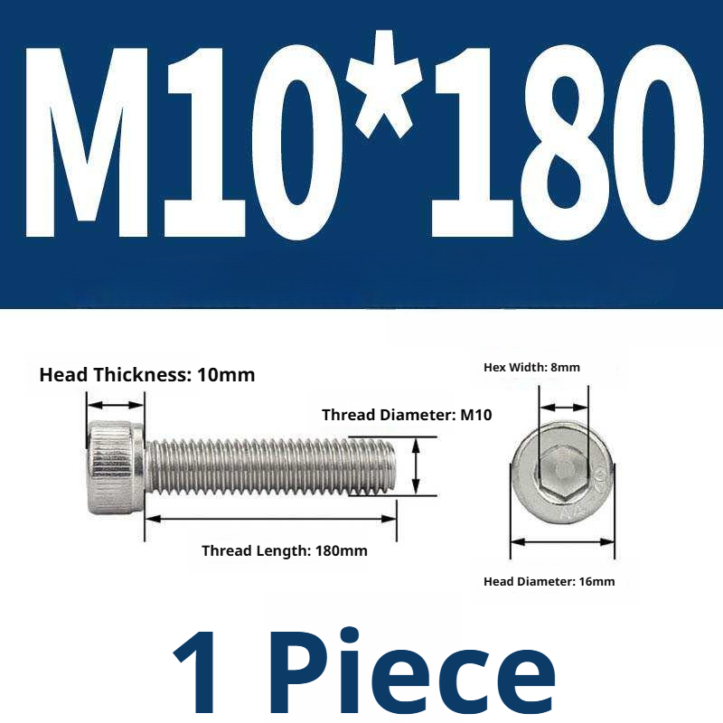316 Stainless Steel Socket Head Cap Screws – Hex Allen Bolt, M2–M20, GB/T Standard, 4.8 Grade