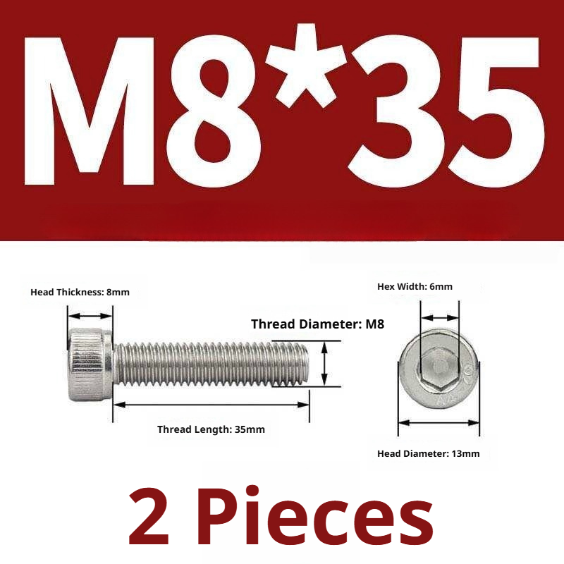 316 Stainless Steel Socket Head Cap Screws – Hex Allen Bolt, M2–M20, GB/T Standard, 4.8 Grade