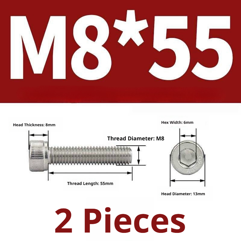 316 Stainless Steel Socket Head Cap Screws – Hex Allen Bolt, M2–M20, GB/T Standard, 4.8 Grade