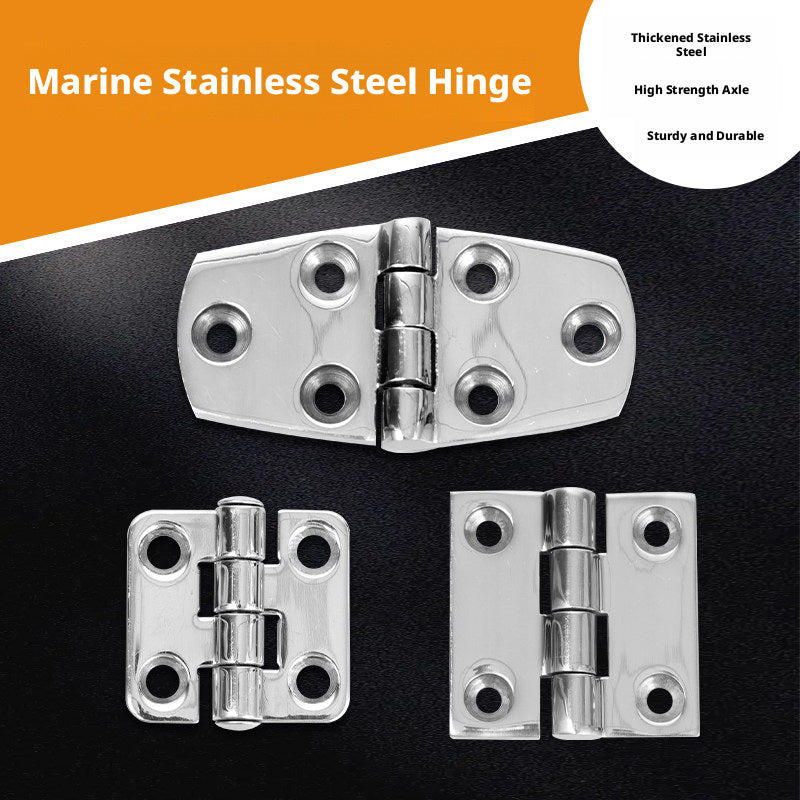 Marine 316 Stainless Steel Hinges - Heavy Duty Boat Hatch & Cabinet Hardware 1.5 Inch 3 Hole & 38mm 50mm 2 Hole Options