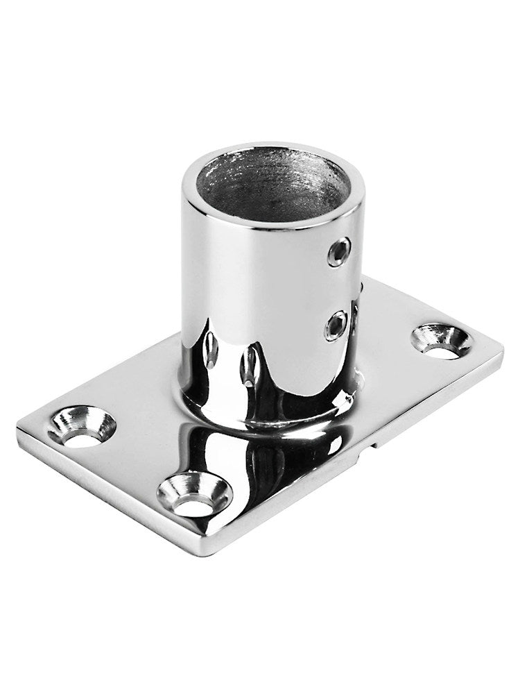 316 Stainless Steel 90-Degree Tube Flange Base – Marine Railing Stanchion Mount, 22–38mm